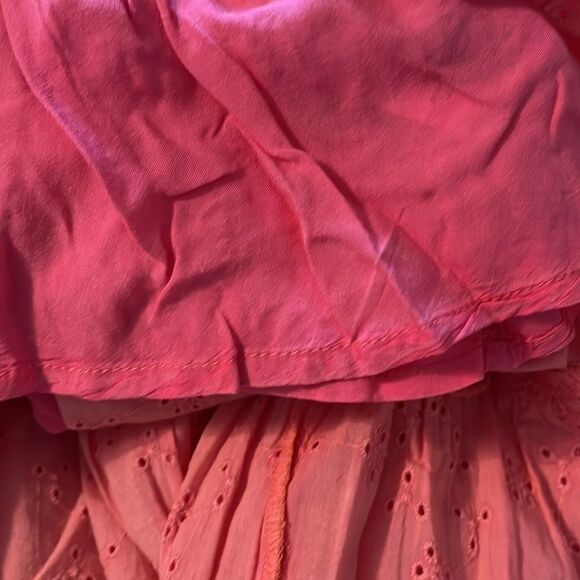 New! Free People Dress Pintuck Paradise Maxi Eyelet Halter in Pink Icing - Picture 11 of 13